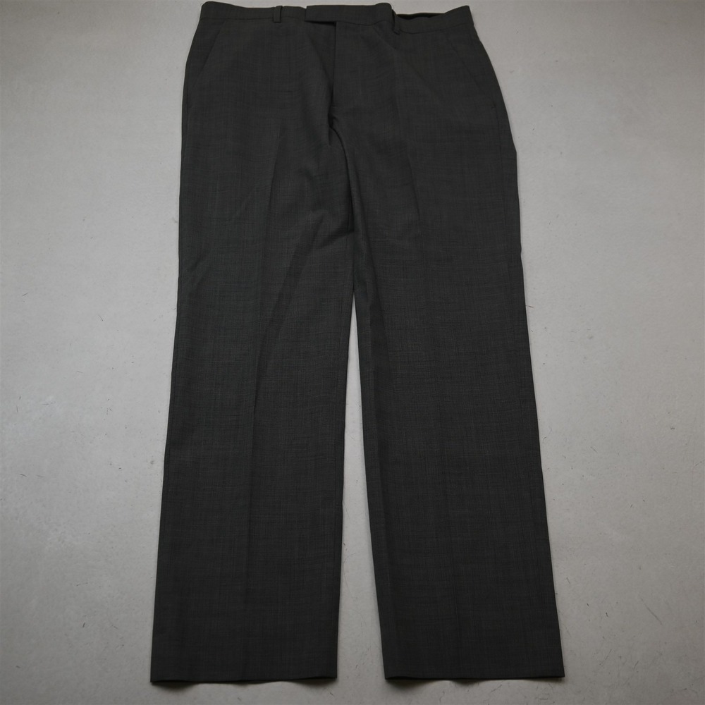 Banana Republic 33x32 Gray 100% Wool 932405 Tailored Slim Fit Dress Mens Pants